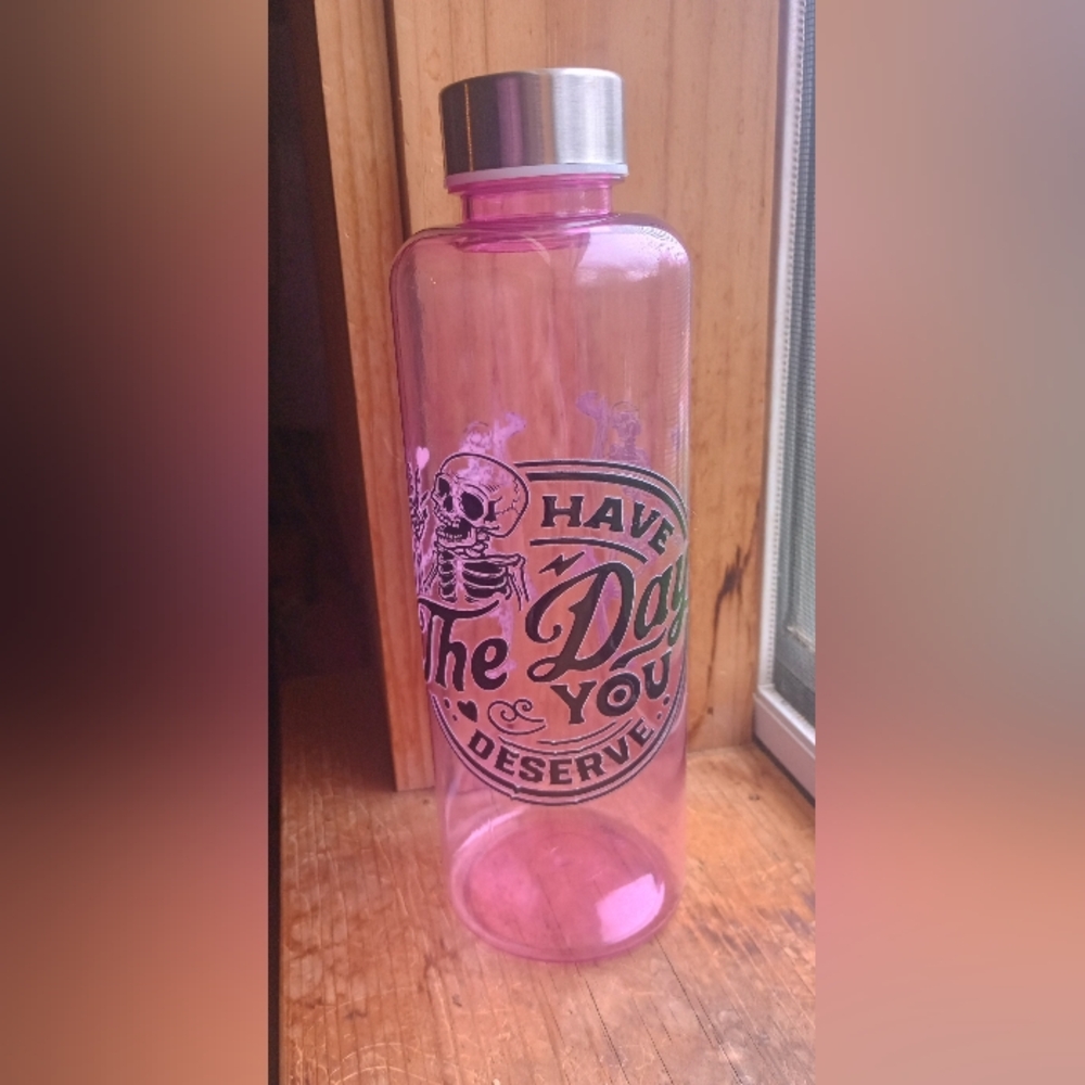 Pink water bottle